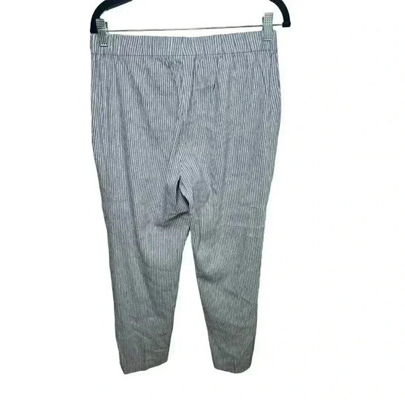 J Jill Love Linen Stretch Pants Womens Small Blue Capri Linen Pull On - Picture 2 of 13